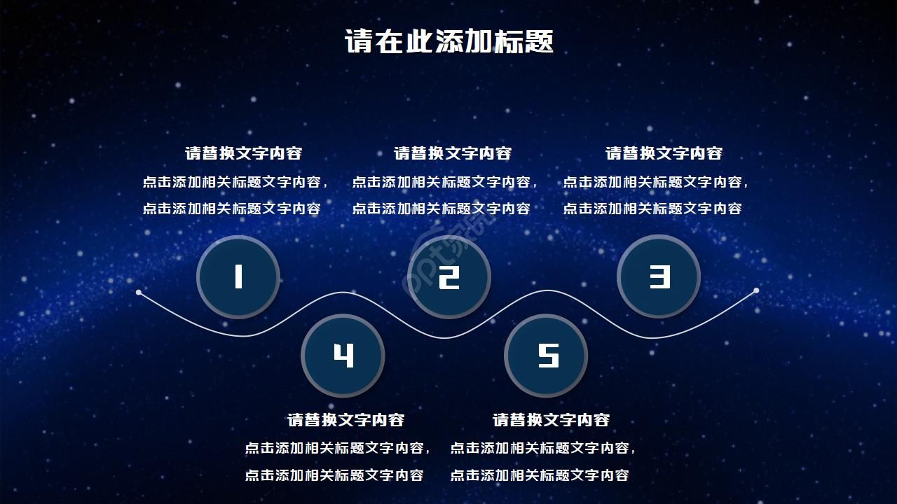 简约星空科技感ppt模板