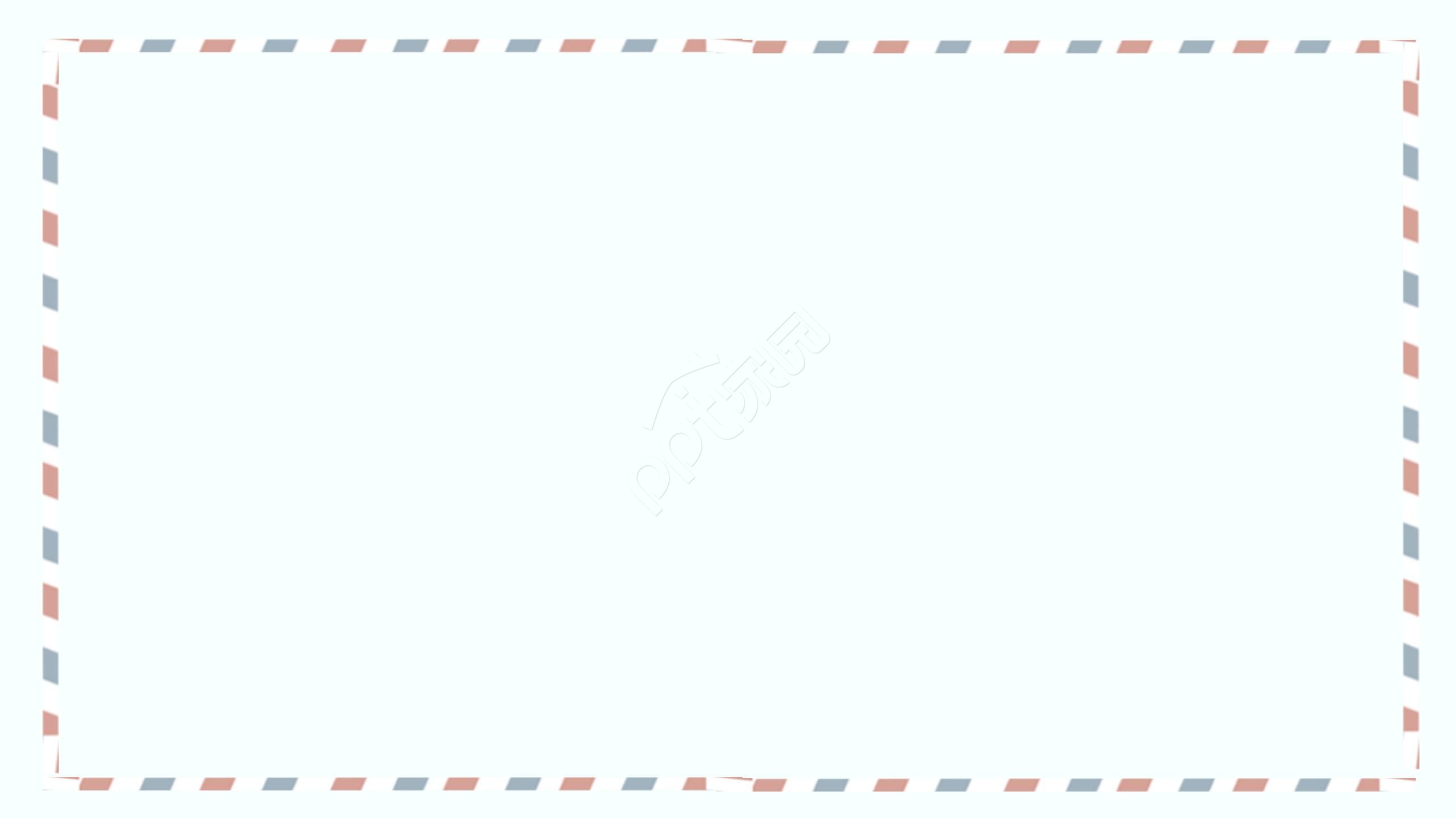 白色信封花卉精美PPT背景图模板
