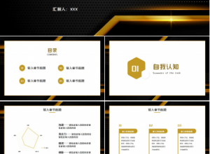 黑金大气的职业生涯规划书ppt模板下载推荐