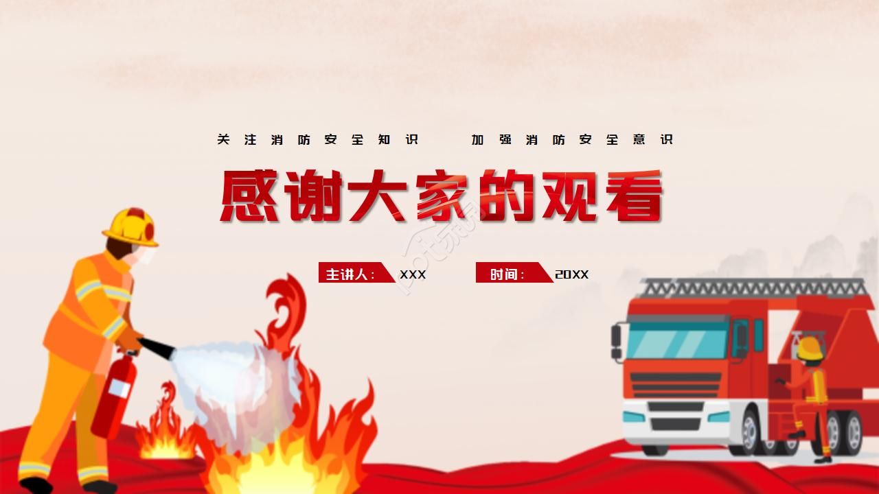 消防安全知识宣传ppt模板