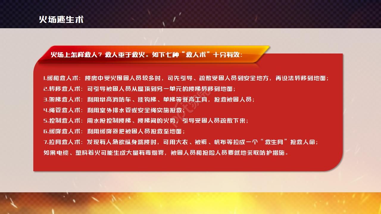 消防安全知识宣传ppt模板