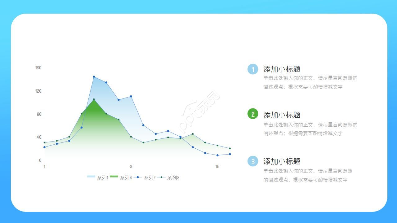 绿色树叶背景经典PPT模板