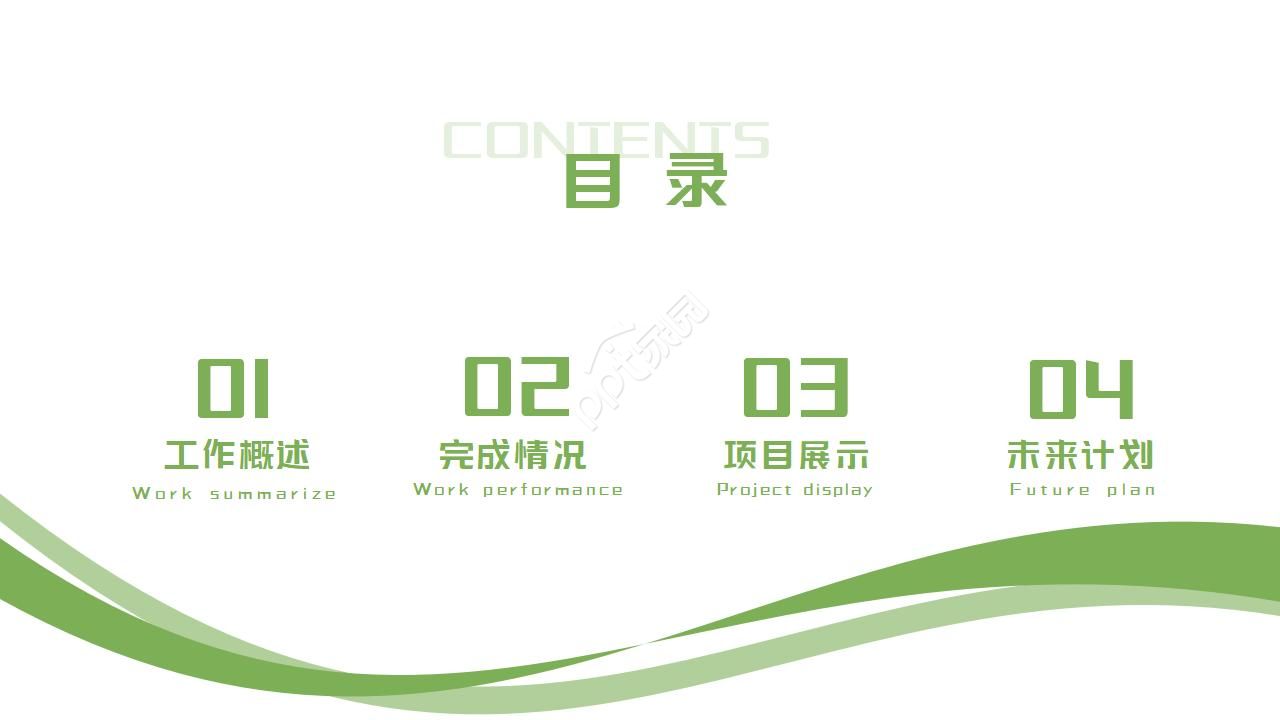 清爽大气商业计划书ppt模板