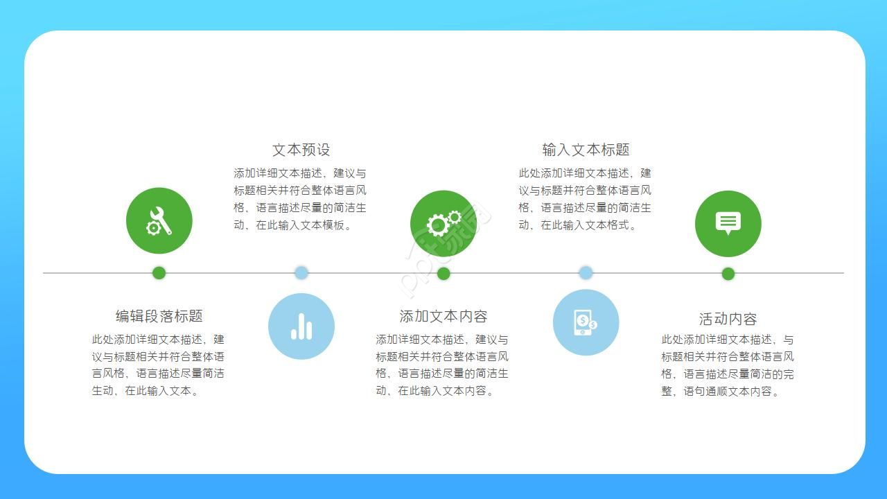 绿色树叶背景经典PPT模板