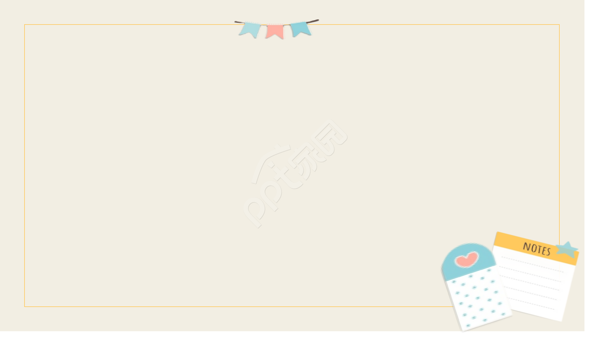 手绘卡通主题教育ppt模板背景图片