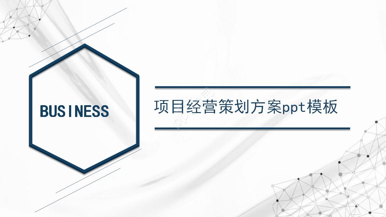 项目经营策划方案ppt模板