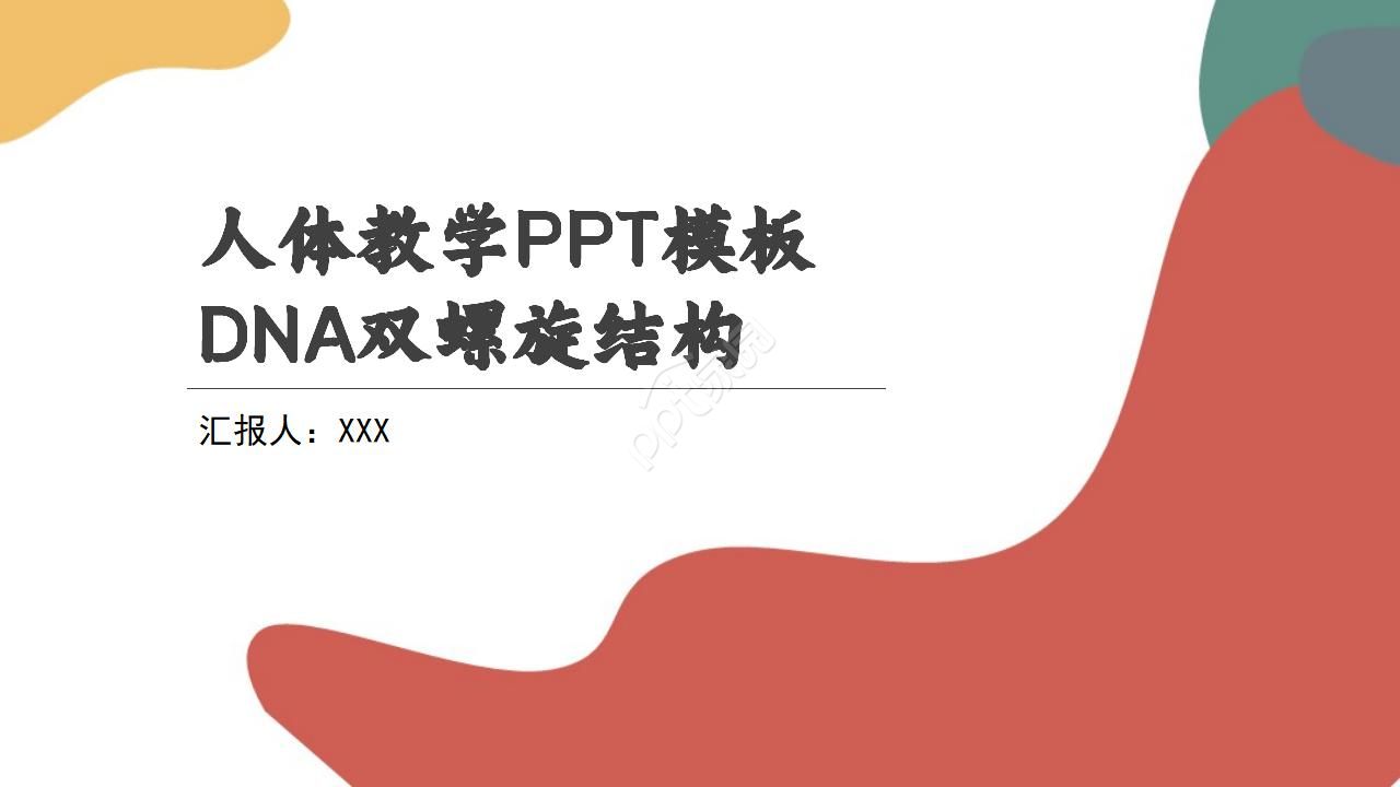 人体教学PPT模板