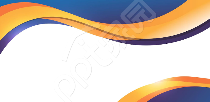 彩色波浪PPT背景图模板