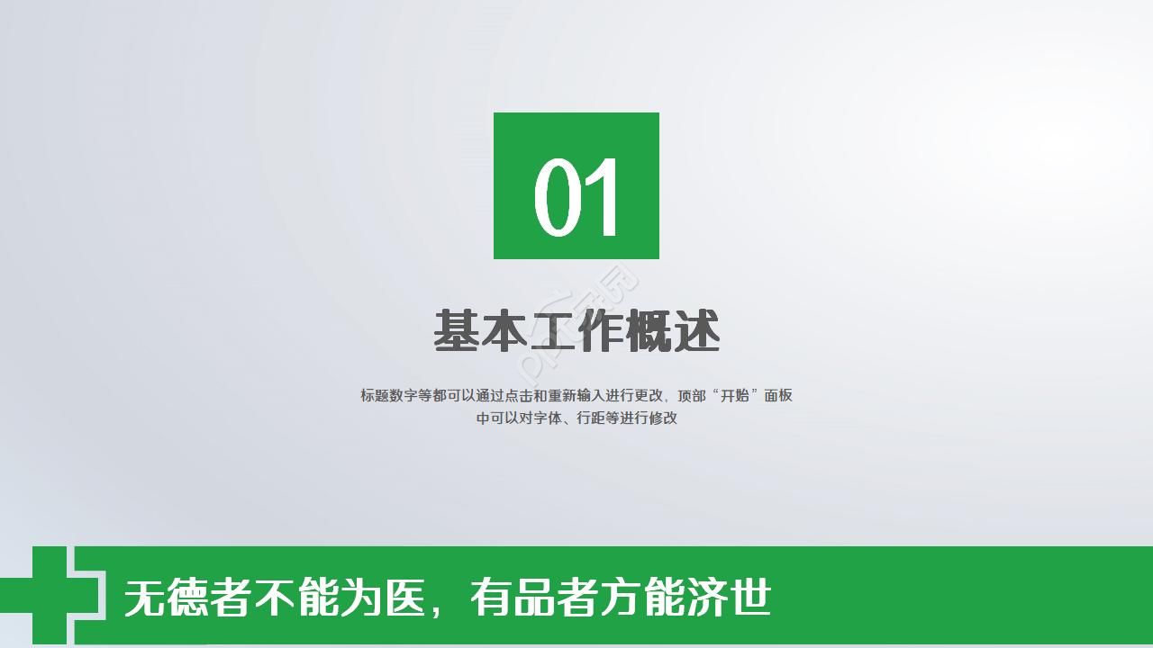 医学工作汇报ppt模板
