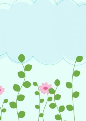 小清新花朵卡通背景图模板