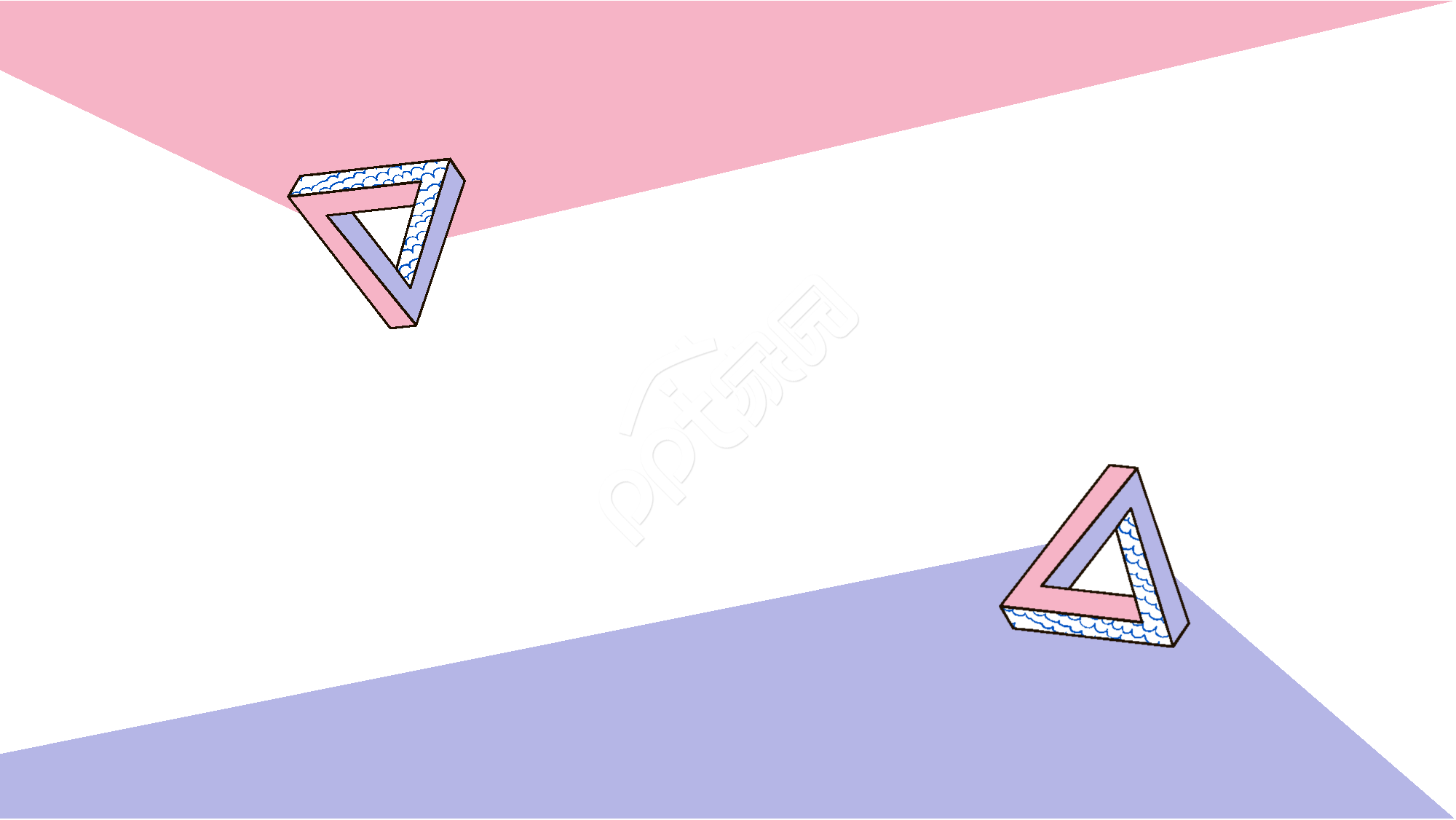 几何粉紫色ppt模板背景图片