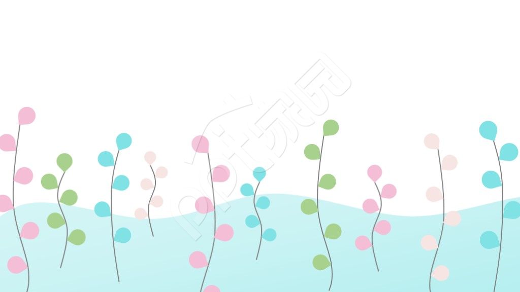 卡通简约清新PPT背景图模板