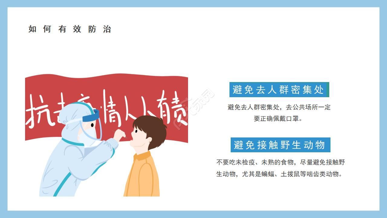 新冠防控的医学检验ppt模板