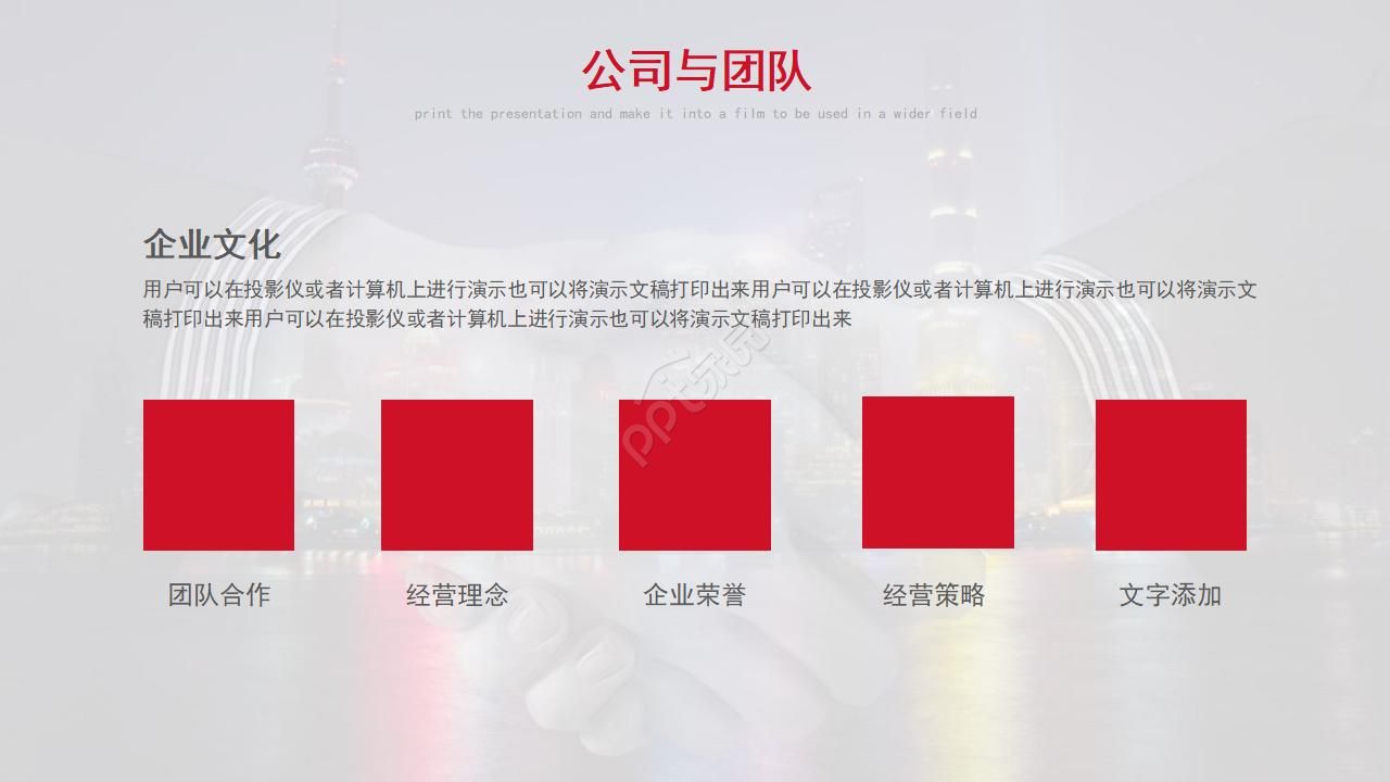 项目推广公司介绍ppt模板