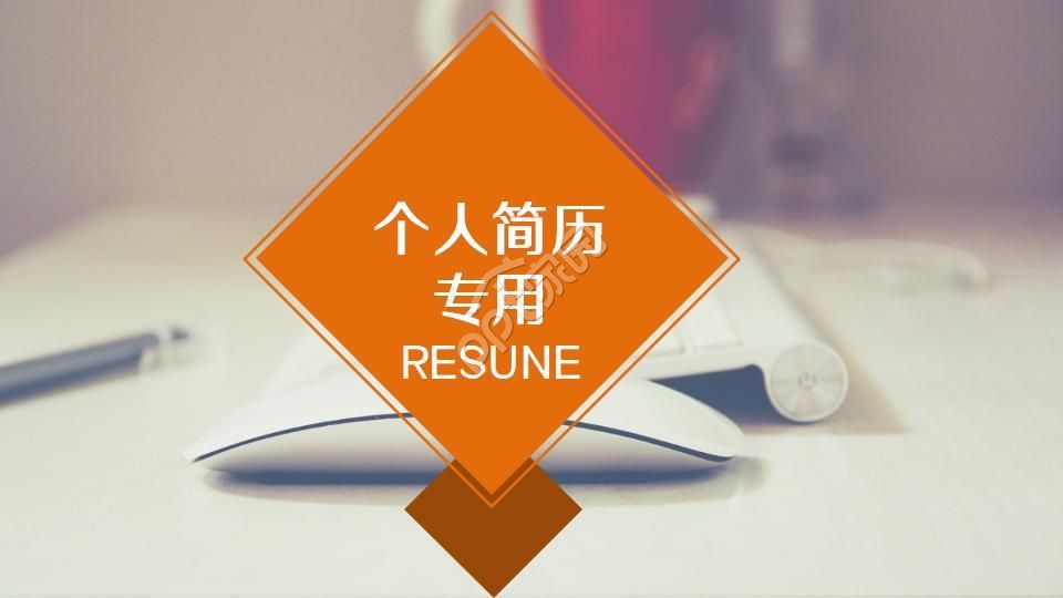 简约风个人简历求职简历PPT模板
