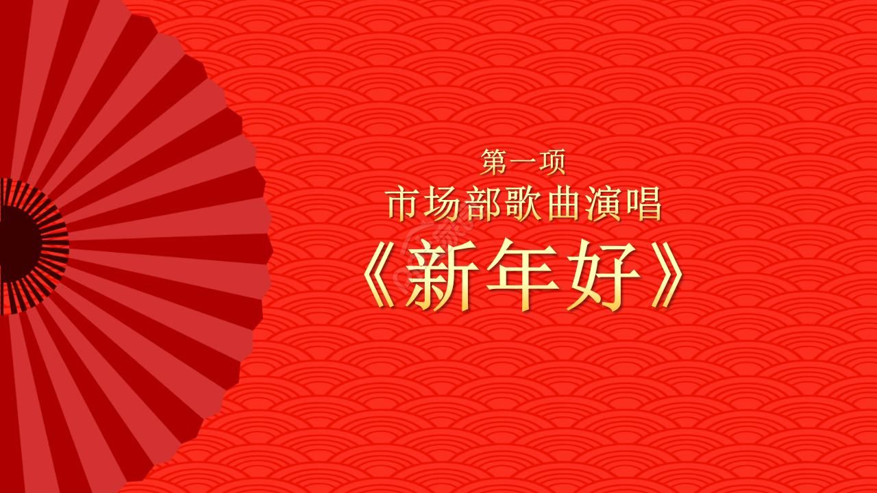 喜庆的年会庆贺ppt模板