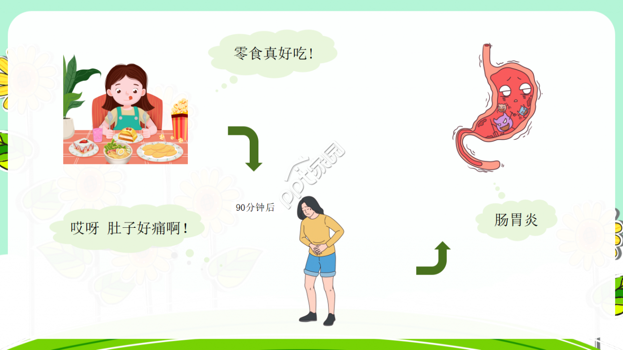 健康吃零食ppt模板