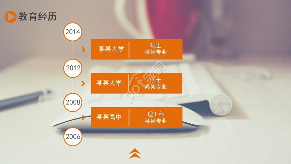 简约风个人简历求职简历PPT模板