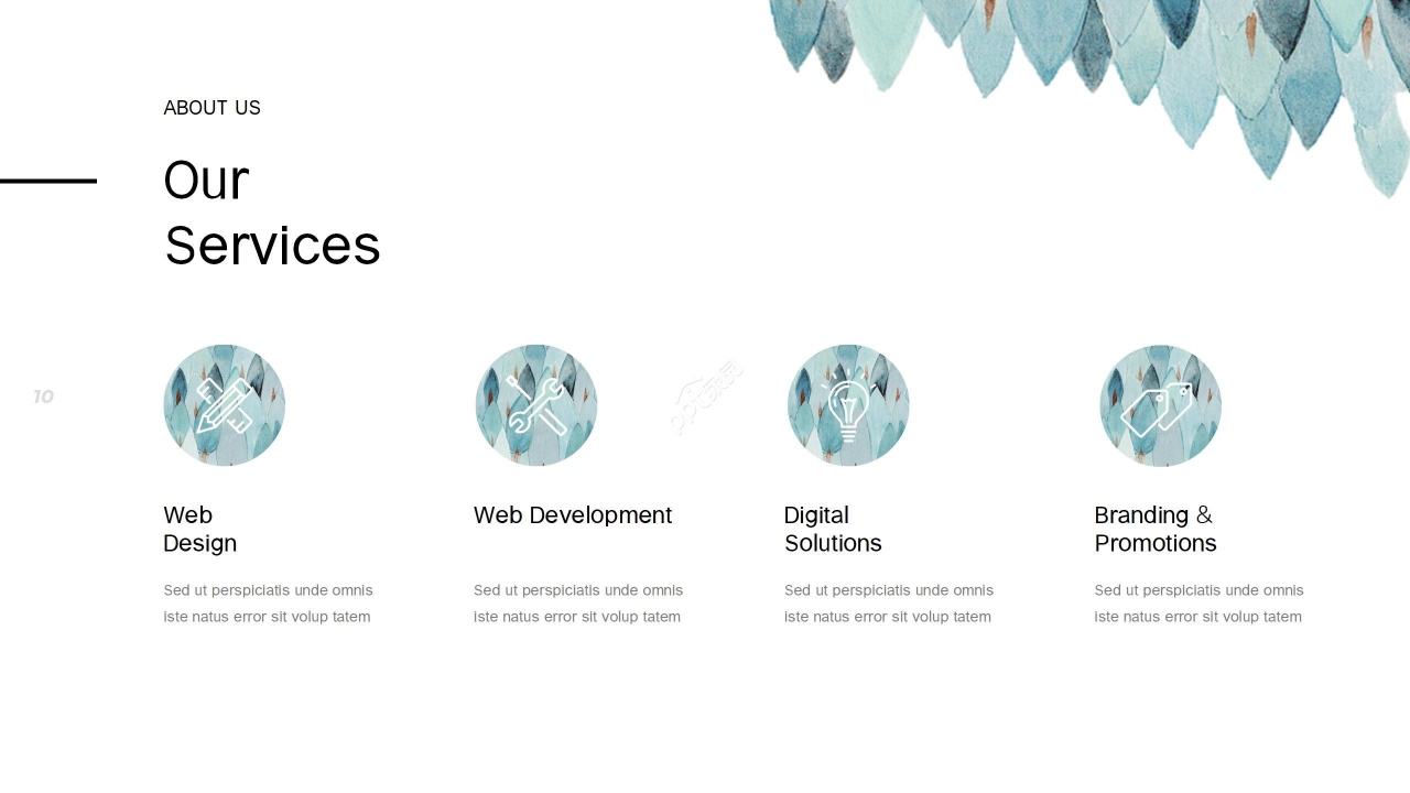 风景PPT模板冬天版