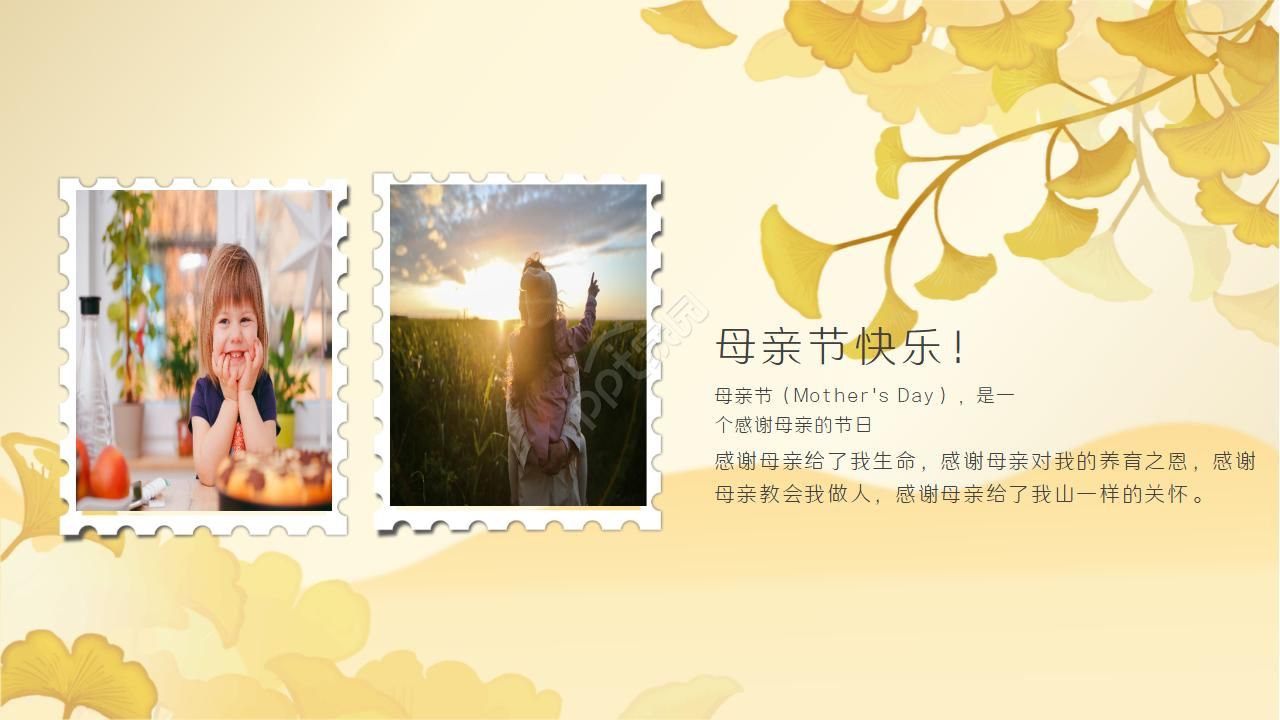 母亲节的礼物ppt模板