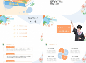 静态清新绿色的毕业答辩ppt模板下载推荐