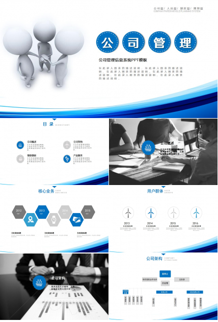 公司管理信息系统PPT模板