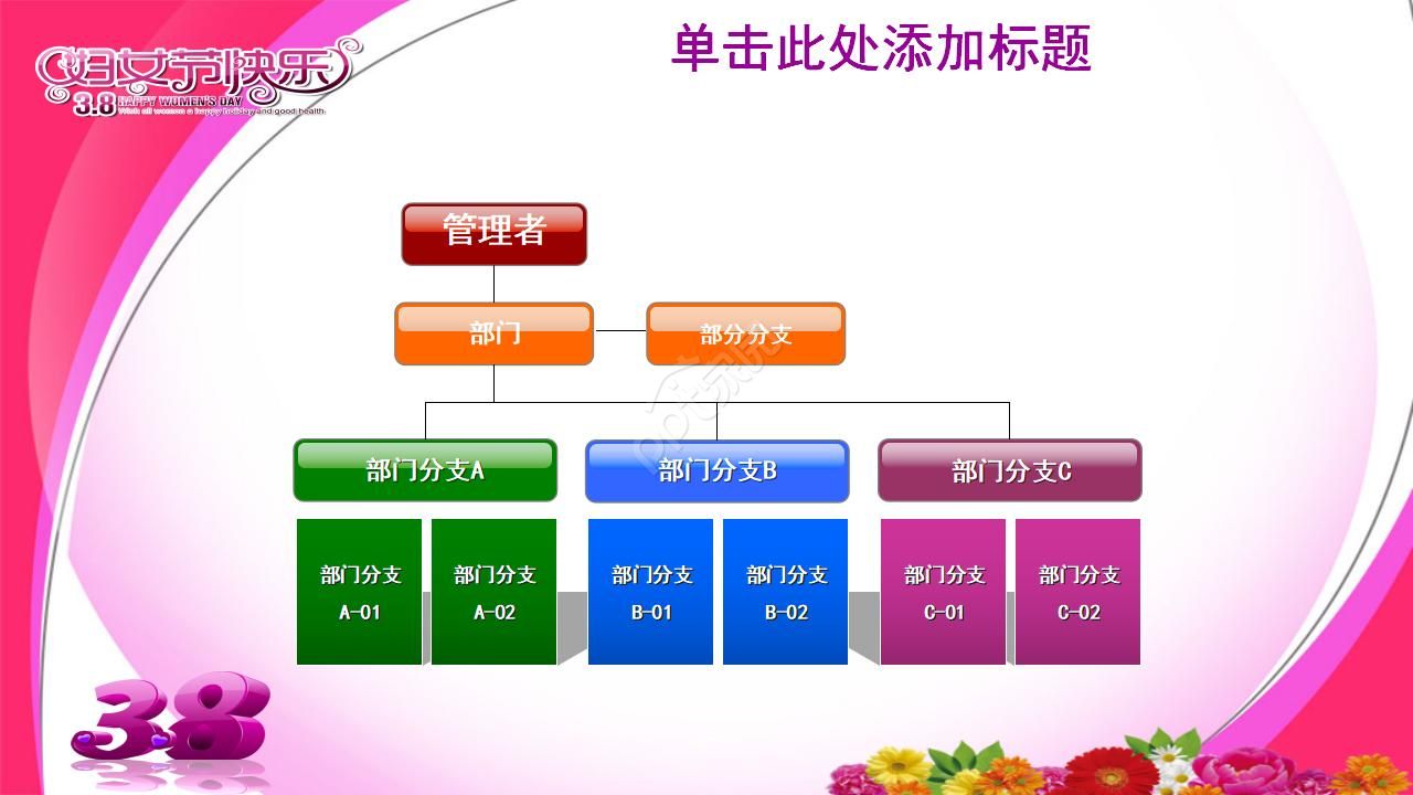 气质插画风格的妇女节ppt模板