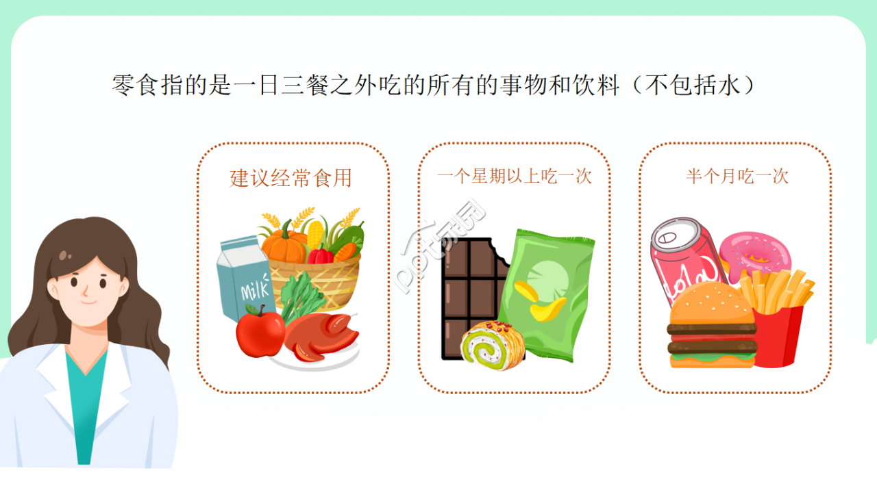 健康吃零食ppt模板