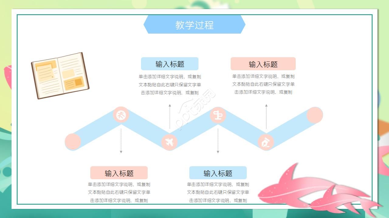 卡通教学工作汇报ppt模板