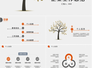清新花卉文艺企业工作总结ppt模板下载推荐