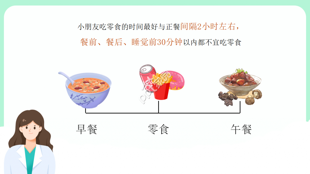 健康吃零食ppt模板