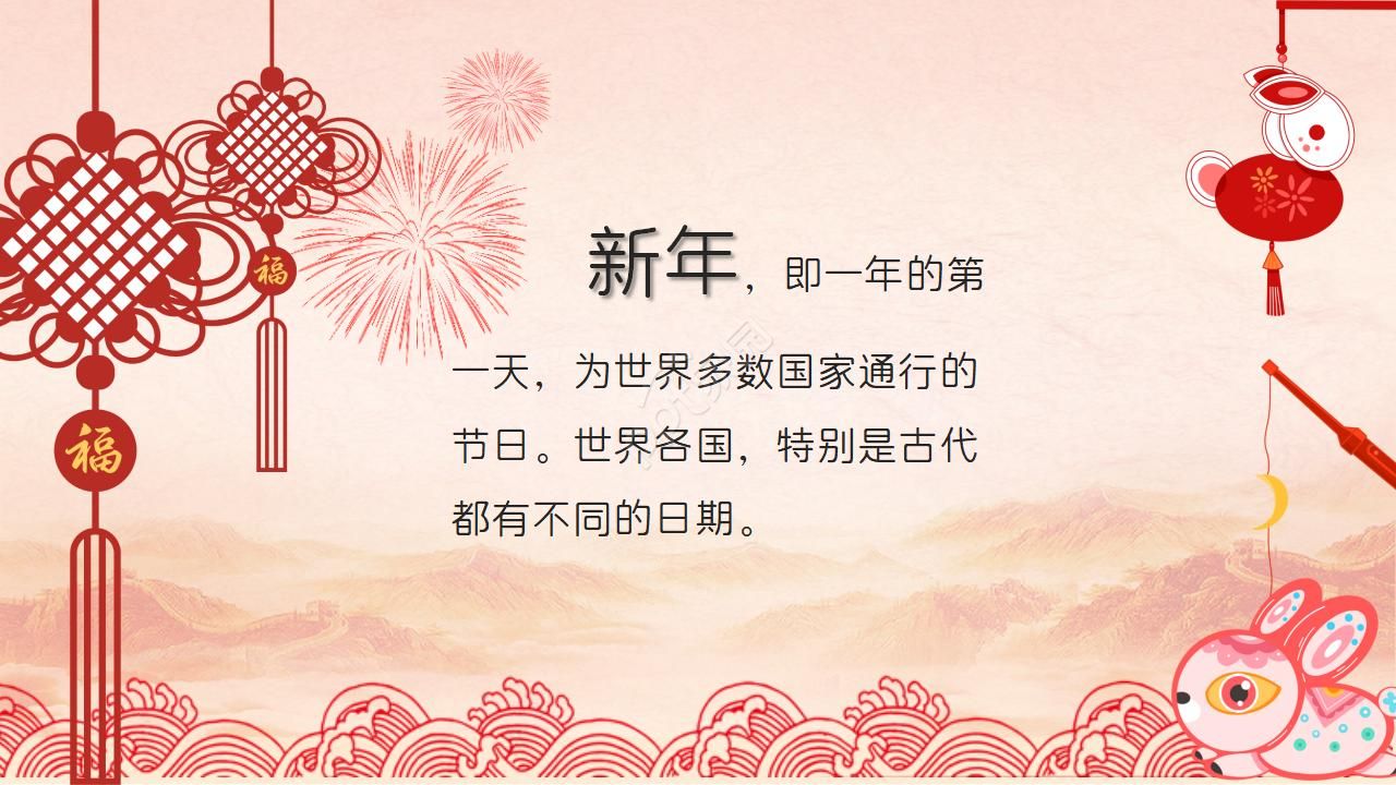 鼠年恭贺新年ppt模板