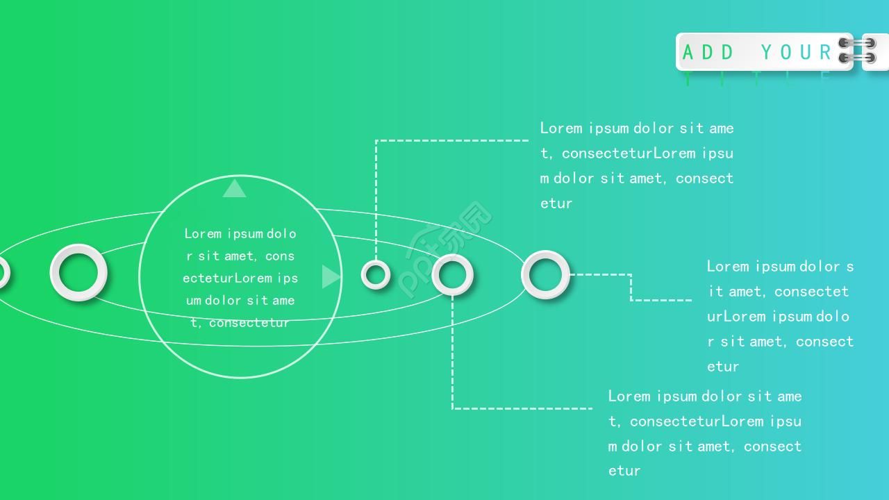 绿色背景商务PPT模板