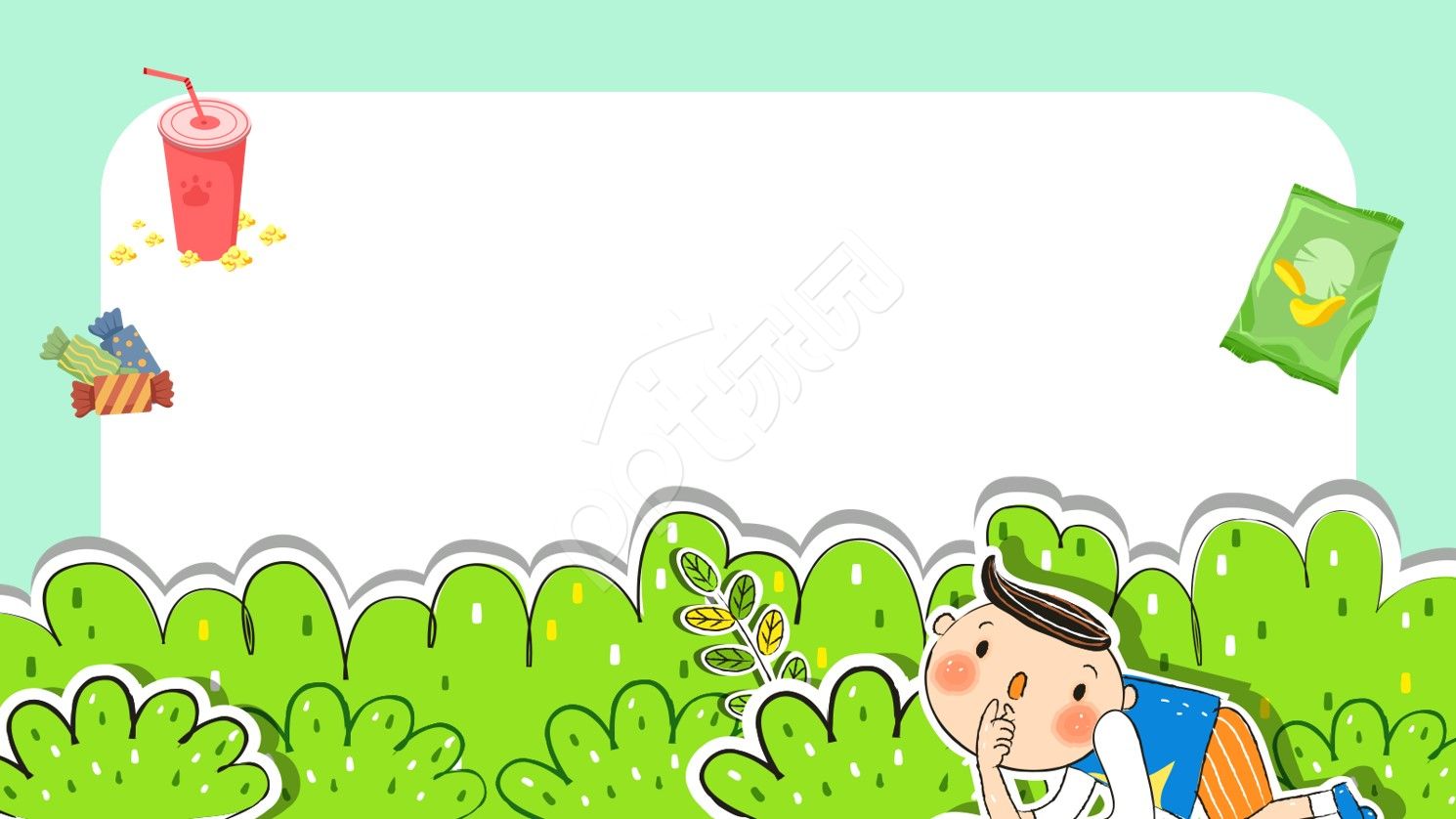 卡通动漫教育PPT背景图模板