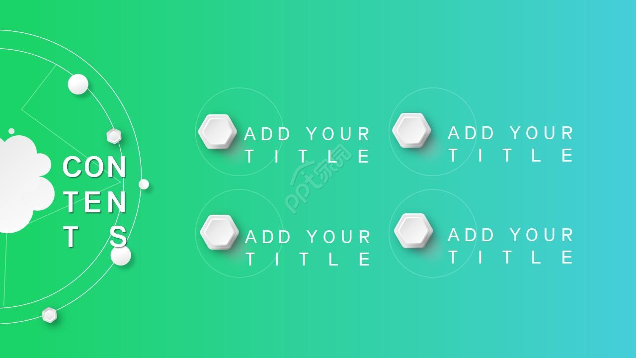 绿色背景商务PPT模板