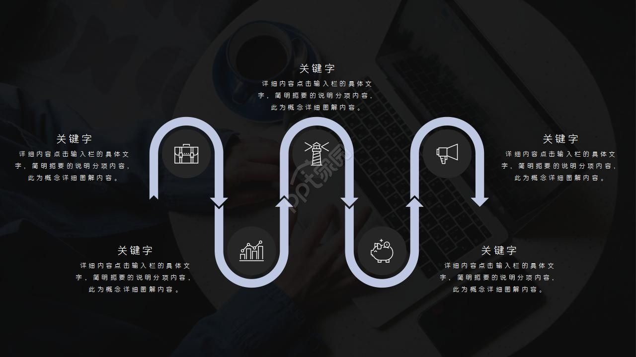 电脑图案教学素材PPT模板