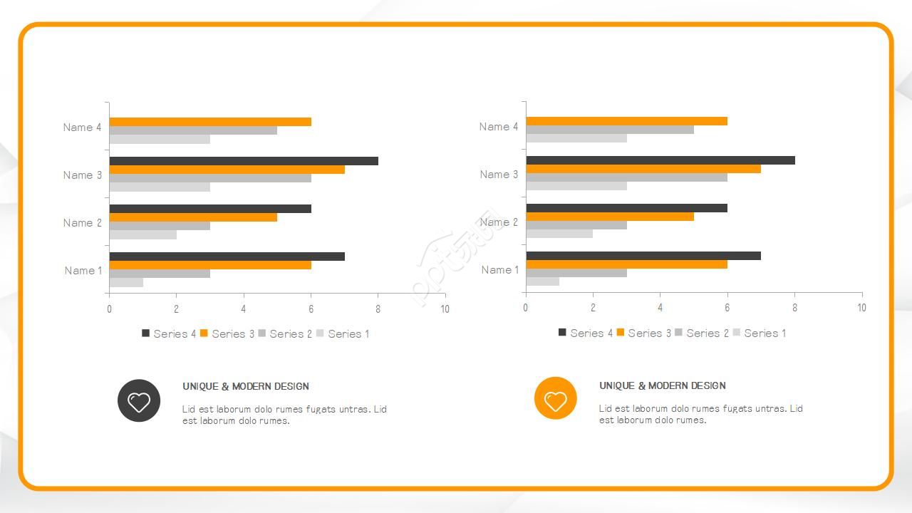 国外精美图表分析PPT模板