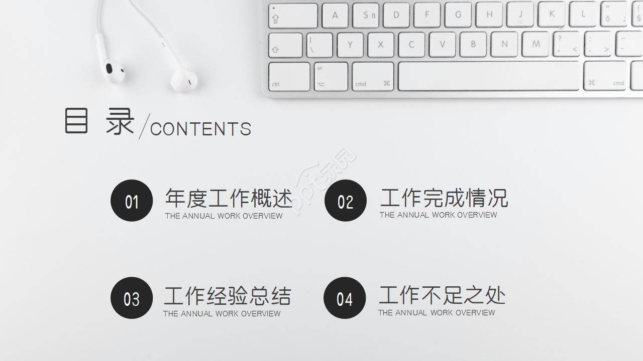 电脑键盘PPT模板