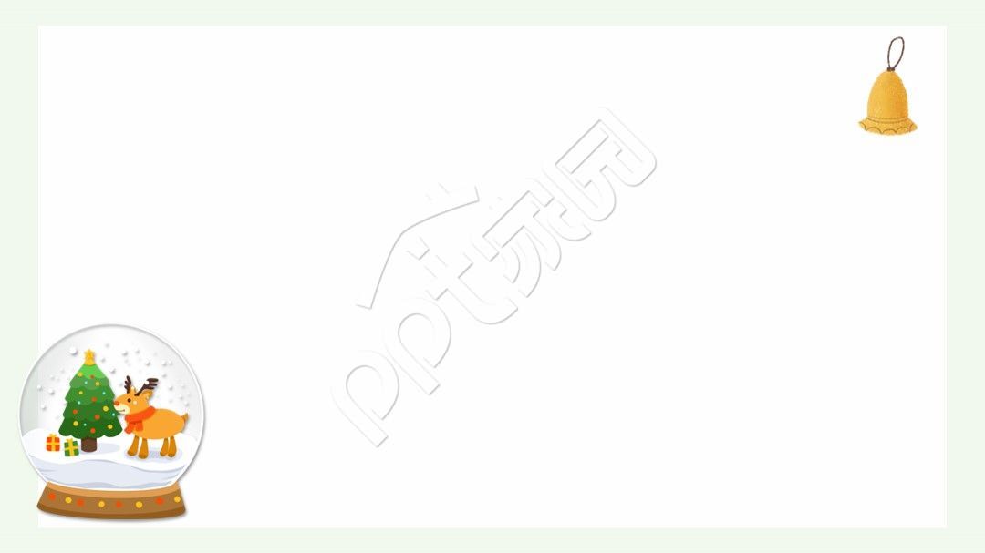 绿色圣诞树PPT背景图模板