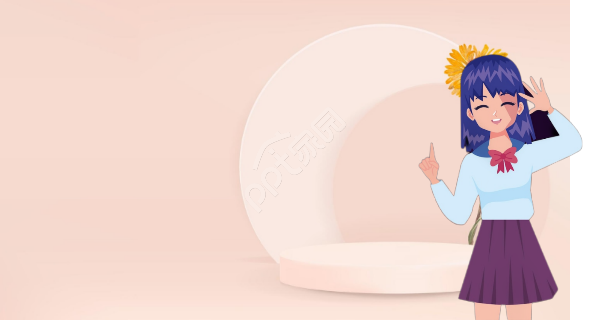 精美卡通人物PPT背景图模板