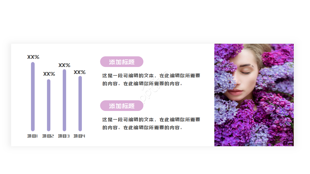 紫色仙女——卡通PPT摸板