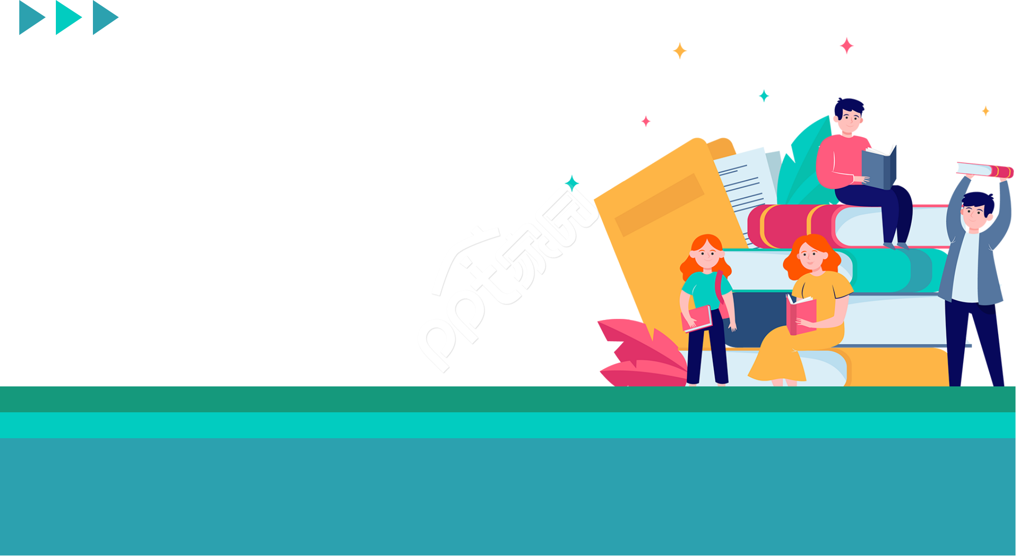 教育绿色PPT背景图模板