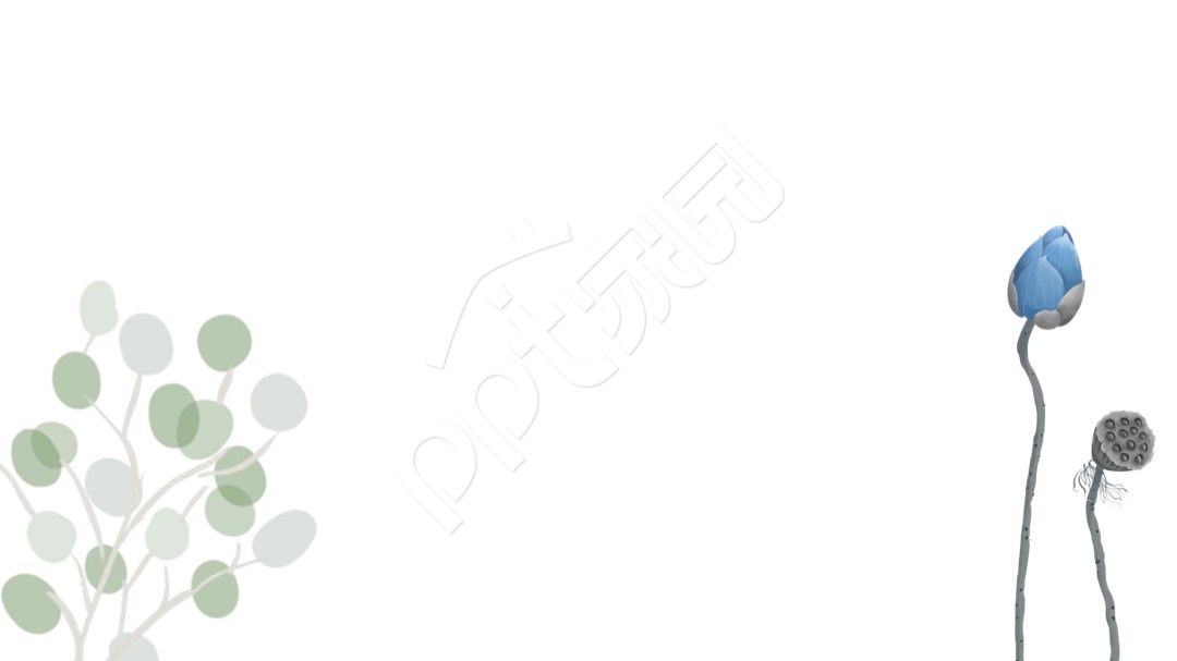 植物精美PPT背景图模板