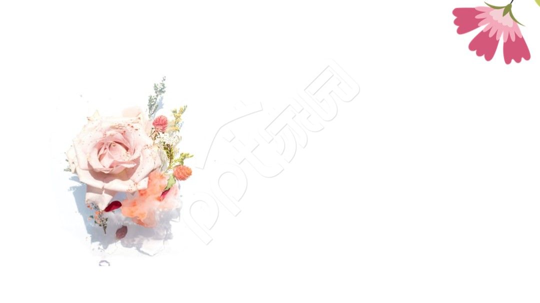 节日花卉通用PPT背景图模板