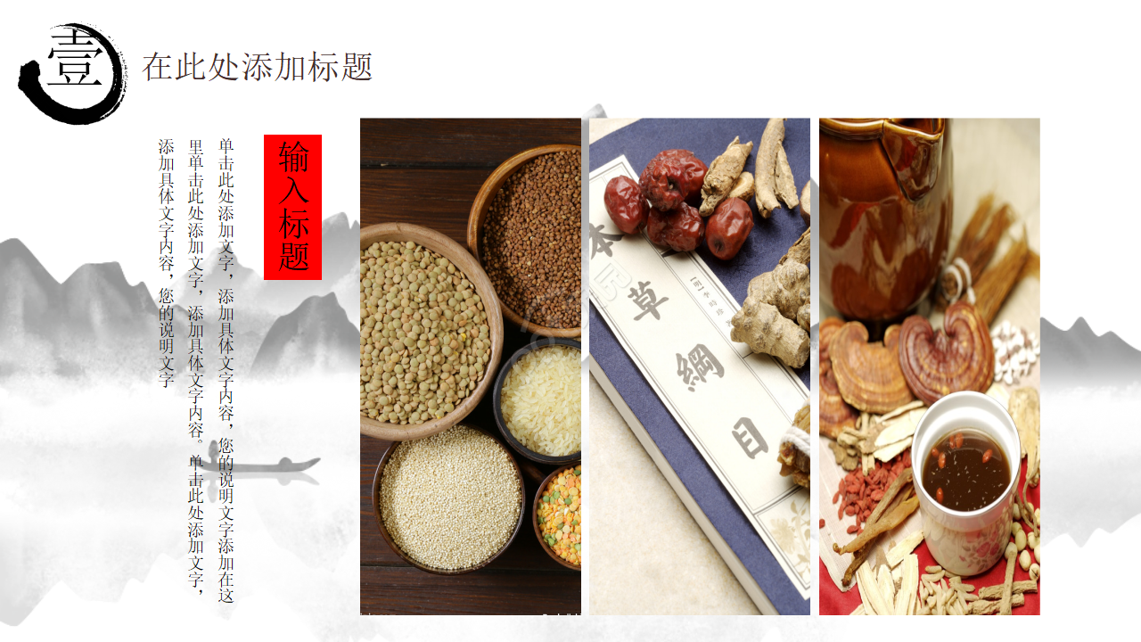 中国医药养生ppt模板