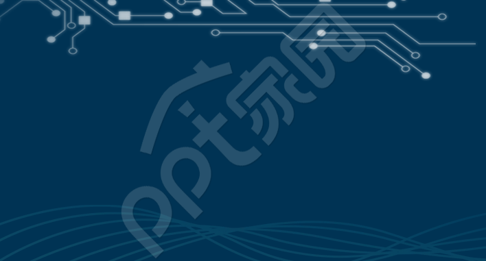 简约蓝色科技感PPT模板背景图片