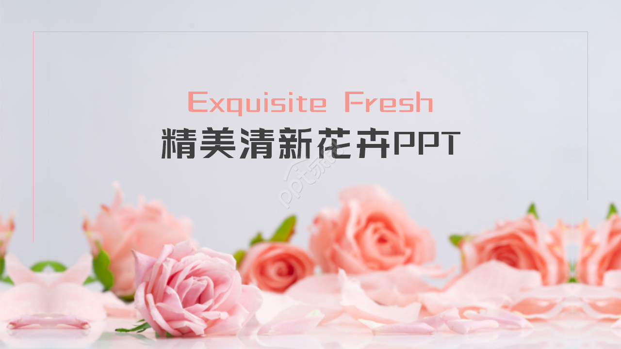 精美清新花卉PPT