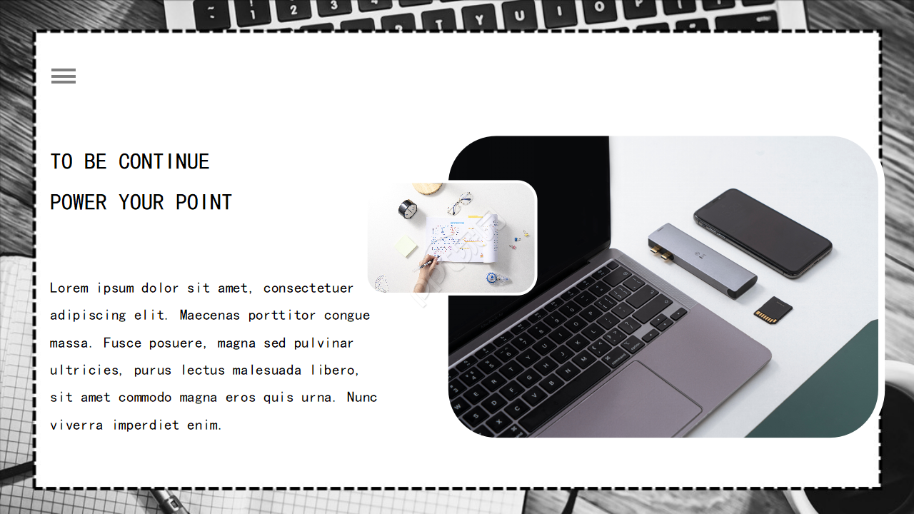 PPT背景素材模板——黑色键盘