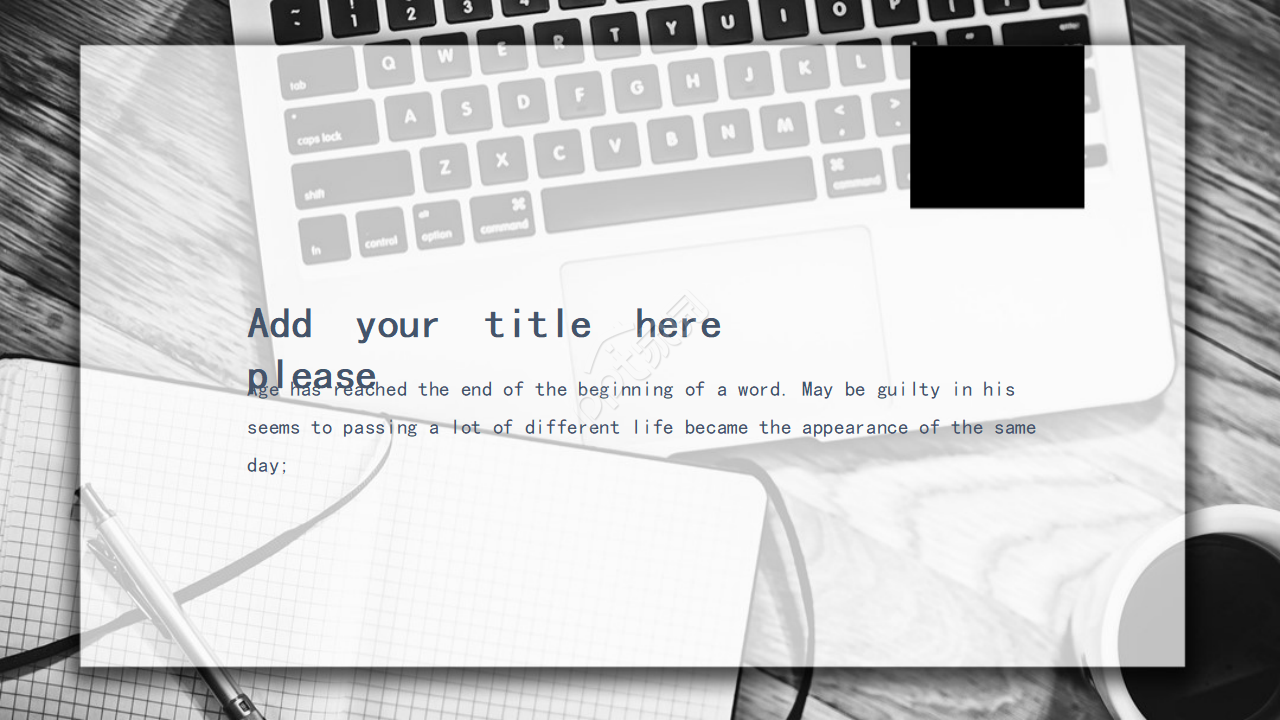 PPT背景素材模板——黑色键盘