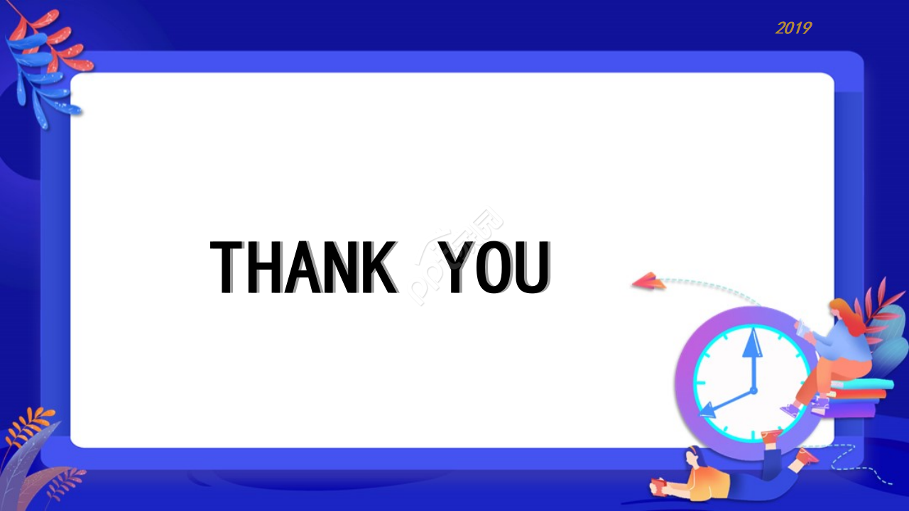 国外PPT模板之时钟背景